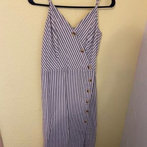 spaghetti strap button dress